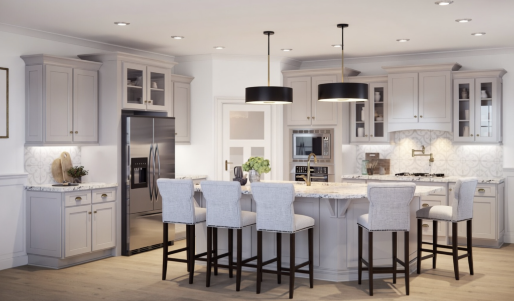 Dove shaker kitchen cabinets in arlington virginia