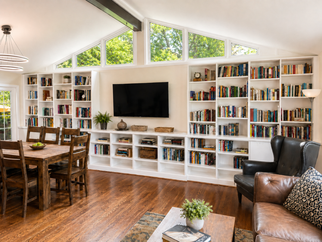 Custom storage built in in modern styling